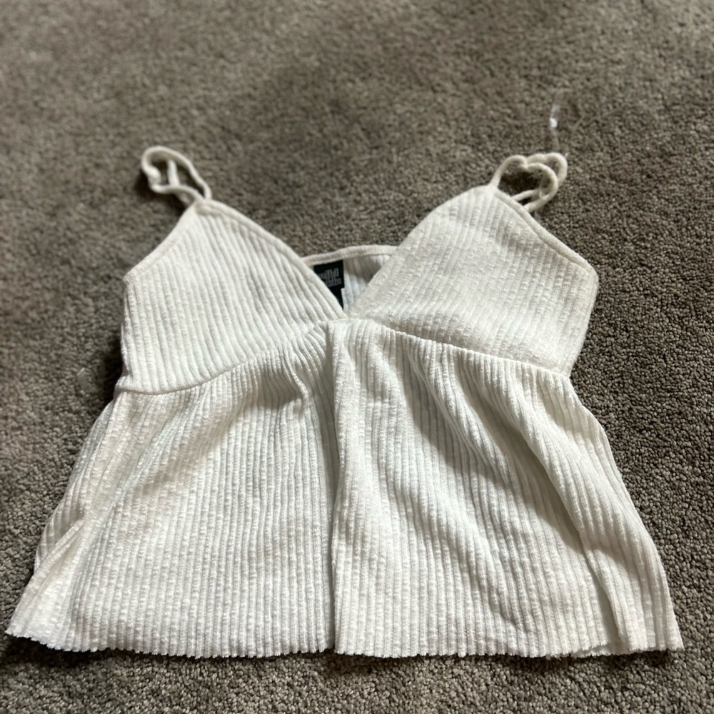 Flowy white tank